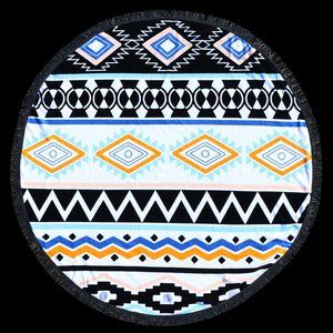 Oversized Bohemian Gypsy Soft Cute Cotton Round Beach Towel Large Blanket Hippy